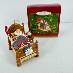 Hallmark Keepsake 2001 Snoozing Santa Ornament NIB Holiday Christmas Decor